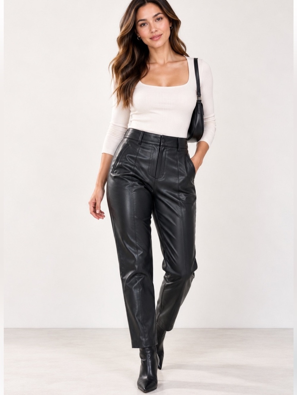 Zara faux leather pants s